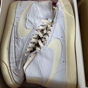 White Nike Blazers size 8.5